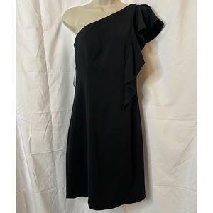 WHBM one shoulder ruffled cocktail dress NWT